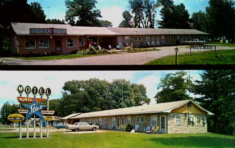 North Star Motel - OLD POSTCARD VIEW (newer photo)